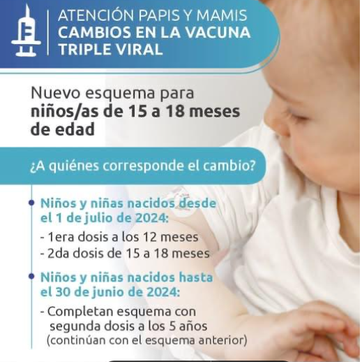 Cambios en la vacuna triple viral